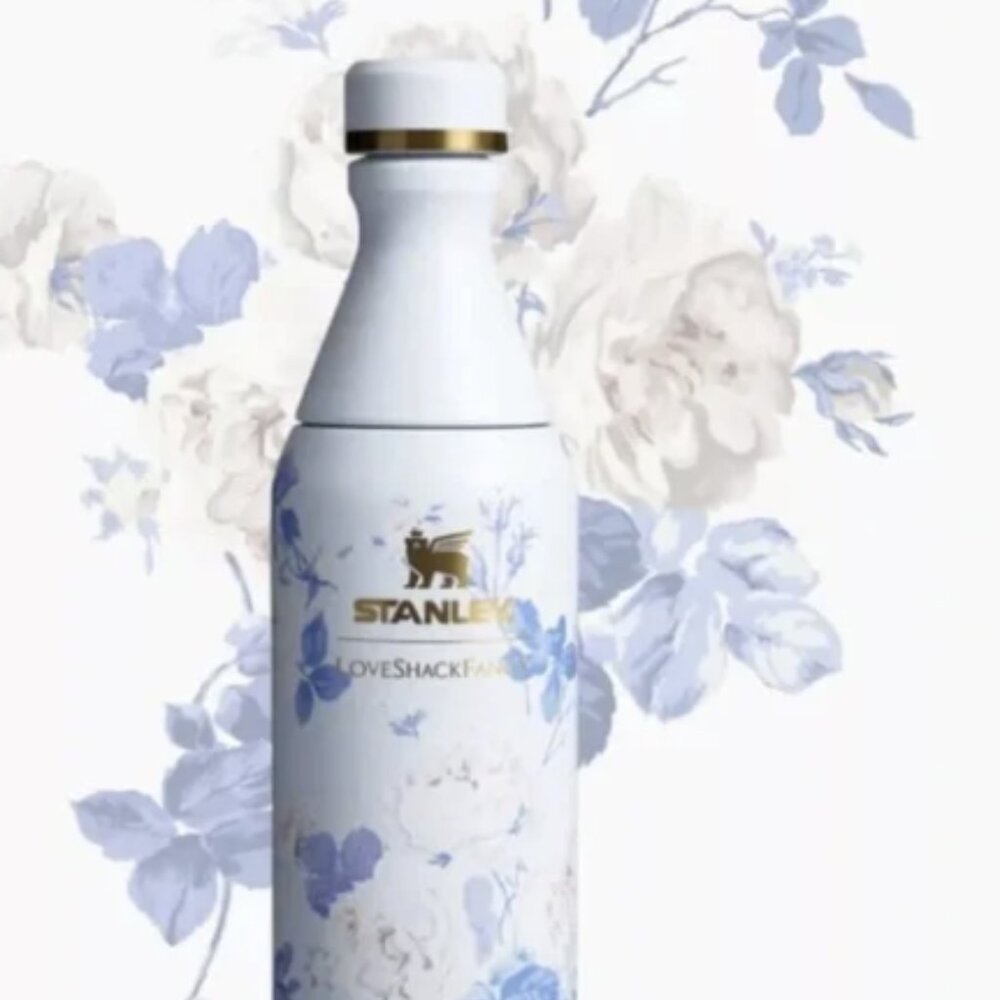 The Stanley x LoveShackFancy All Day Slim Bottle | 12 OZ Everblooming Rosettes